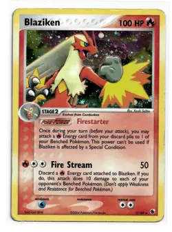 Blaziken 3/109 Ruby and Sapphire Holo Pokemon TCG Holo Rare - Image 3