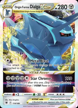 Origin Forme Dialga VSTAR 114/189 Rare Holo VSTAR | Astral Radiance | Pokemon Ca - Image 1