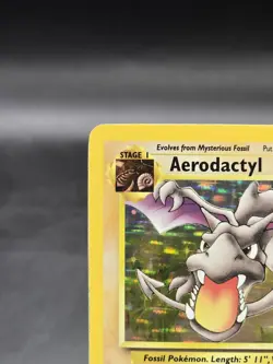 Pokemon TCG Aerodactyl 1/62 Fossil Unlimited Holo Rare WOTC Vintage - Image 2