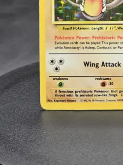 Pokemon TCG Aerodactyl 1/62 Fossil Unlimited Holo Rare WOTC Vintage - Image 4