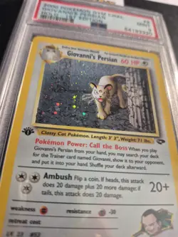 1st Edition 2000 Pokemon Gym Challenge 8/132 Giovanni's Persian Holo PSA Mint 9 - Image 4