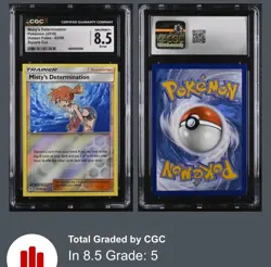 1 of 1🚀 CGC 8 ERROR SQUARE CUT Misty's Determination 62/68 Pokemon Hidden Fates - Image 1