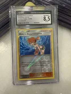 1 of 1🚀 CGC 8 ERROR SQUARE CUT Misty's Determination 62/68 Pokemon Hidden Fates - Image 2