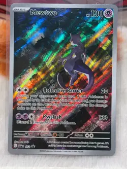 Mewtwo ex SVP 052 - Black Star 151 Promo Illustration Rare Pokemon TCG MINT - Image 2