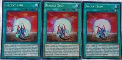 Yugioh 3x Galaxy Zero ZTIN-EN018 Super Rare 1st Edition Near Mint - Image 1