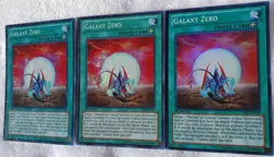 Yugioh 3x Galaxy Zero ZTIN-EN018 Super Rare 1st Edition Near Mint - Image 3