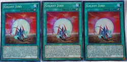 Yugioh 3x Galaxy Zero ZTIN-EN018 Super Rare 1st Edition Near Mint - Image 4
