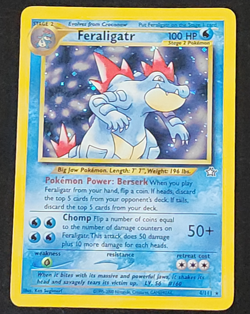 Feraligatr 4/111 Neo Genesis Holo NM Pokemon TCG - Image 1