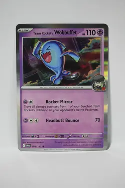 Team Rocket's Wobbuffet 082/182 Rare Destined Rivals Pokemon Holo NM - Image 1