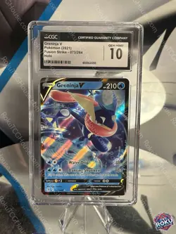 Greninja V 073/264 Swsh08: Fusion Strike Holo CGC Gem Mint 10 Pokemon TCG Card - Image 1