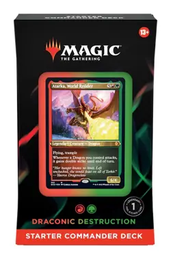 MTG: Draconic Destruction | Starter Commander Deck | Magic The Gathering New - Image 1