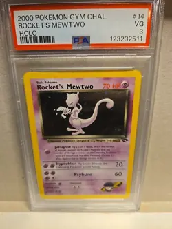 Pokemon TCG 2000 Rockets Mewtwo Gym Challenge Holo Card 14/132 - Image 1
