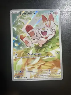 Scorbunny Illustration Rare 225/217 Ascended Heroes Pokemon TCG Near Mint - Image 1