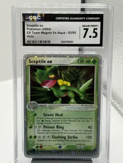 2004 Pokemon Sceptile ex Holo EX Team Magma vs Aqua 93/95 CGC 7.5 Near Mint+ - Image 1