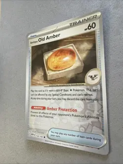 Pokemon TCG * Scarlet & Violet 151 * 154/165 Antique Old Amber C REVERSE HOLO - Image 2