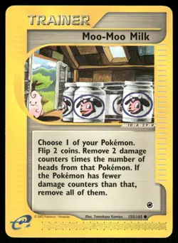 Pokemon Cards Moo-Moo Milk 155/165 Expedition Base Set Common NM - Image 1