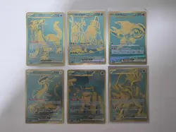 Paldean Fates Gold Full Art NM Pokemon Cards Full Set Of 6 - Image 1