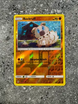 Pokemon TCG Cards Rockruff 75/131 Forbidden Light Reverse Holo NM - Image 1