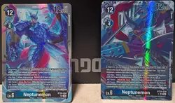 Digimon Card Game Time Stranger Neptunemon BT24-030 SR Alternate Art NM + Bonus - Image 1