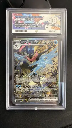 ACE 10 GRENINJA ex 132 | Black Star Promo Full Art Graded Pokemon Card - KB - Image 1