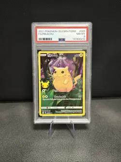 2021 POKEMON CELEBRATIONS #005 FULL ART/PIKACHU PSA 8 - Image 1