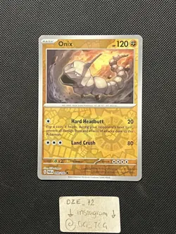 Pokemon Paradox Rift - Onix - 090/182 - Reverse Holo - M/NM - Image 1