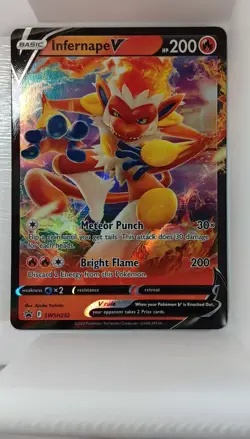 Infernape V SWSH252 SWSH Promo Holo 200 HP Meteor Punch Bright Flame Pokemon TCG - Image 1