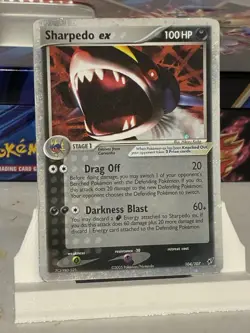 Pokemon TCG - Sharpedo ex 104/107 Deoxys - Holo - Image 1