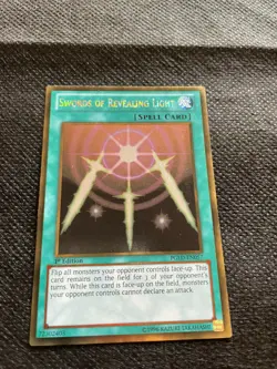 Swords of Revealing Light Gold Rare 1st Edition PGLD-EN057 Yugioh! NM - Image 1