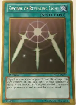 NM Yugioh Swords of Revealing Light PGLD-EN057 Gold Rare 1st Edition - Image 1