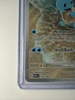 Pokemon TCG Squirtle 170/165 Scarlet & Violet 151 Illustration Rare Holo Card - Image 2