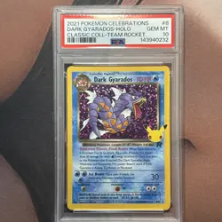 PSA 10 GEM MINT Dark Gyarados 8 Celebrations Classic Collection HoloPokemon Card - Image 1