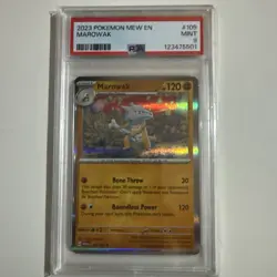 Pokemon TCG Card - Marowak- 151 - 105/165 - PSA 9 - MINT - Image 1