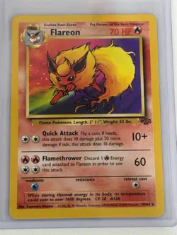 Pokemon TCG Jungle Flareon Card 19/64 Regular, Rare Pokemon Card - Image 2