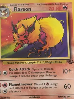 Pokemon TCG Jungle Flareon Card 19/64 Regular, Rare Pokemon Card - Image 3