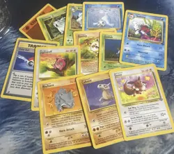 Pokemon TCG Base Set Jungle and base Bundle Job Lot 12 Cards Total 1999 - Image 1