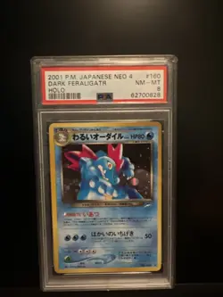PSA 8 Dark Feraligatr Neo Japanese Pokemon Card - Image 1