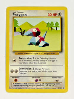 Pokemon TCG Porygon Base Set, Unlimited Uncommon Card 39/102 - Image 1