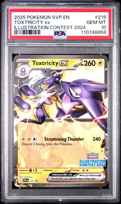 PSA 10 GEM MINT Pokemon Toxtricity ex SVP 215 Illustration Contest 2024 Promo - Image 1