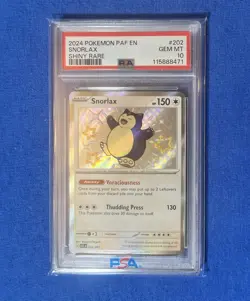 2024 Snorlax Shiny Rare #202 Pokemon Paldean Fates English PSA 10 - Image 1