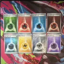 Complete Pokemon Black Bolt & White Flare Horizontal Line Holo Energy Set NM - Image 1