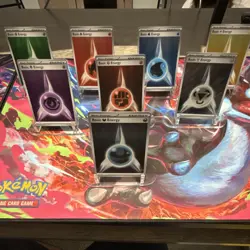 Complete Pokemon Black Bolt & White Flare Horizontal Line Holo Energy Set NM - Image 2