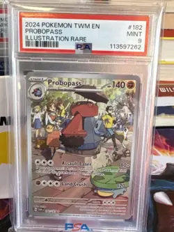2024 Pokemon Twilight Masquerade- Probopass 182/167 Illustration Rare MINT PSA 9 - Image 1