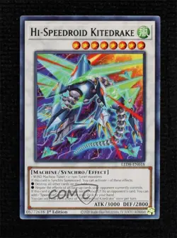Hi-Speedroid Kitedrake 1st Ed. YuGiOh Legendary Duelists: Synchro Storm - Image 1