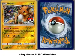 2017 Pokemon, S&M Burning Shadows League, #41/147 Raichu, Stamped Reverse Holo - Image 1