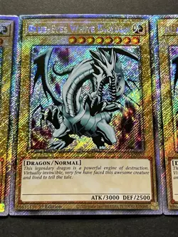 3x Blue-Eyes White Dragon | RA03-EN079 | Platinum Secret Rares | NM | YuGiOh! - Image 4