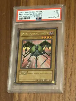 Yu-Gi-Oh! Mechanicalchaser TP1-001 PSA 7 NM - Tournament Pack 1 Ultra Rare Slab - Image 1