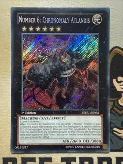 Number 6: Chronomaly Atlandis - REDU-EN092 - Secret Rare - 1st Edition Yugioh NM - Image 2