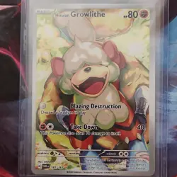 Hisuian Growlithe 181/167 Sv06 Illustration Rare Full Art Holo Pokemon Card - Image 1