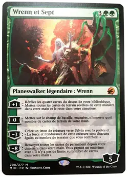 CARTE MTG - WRENN ET SEPT - INNISTRAD MIDNIGHT HUNT - MINT - WRENN & SEVEN VF - Image 1
